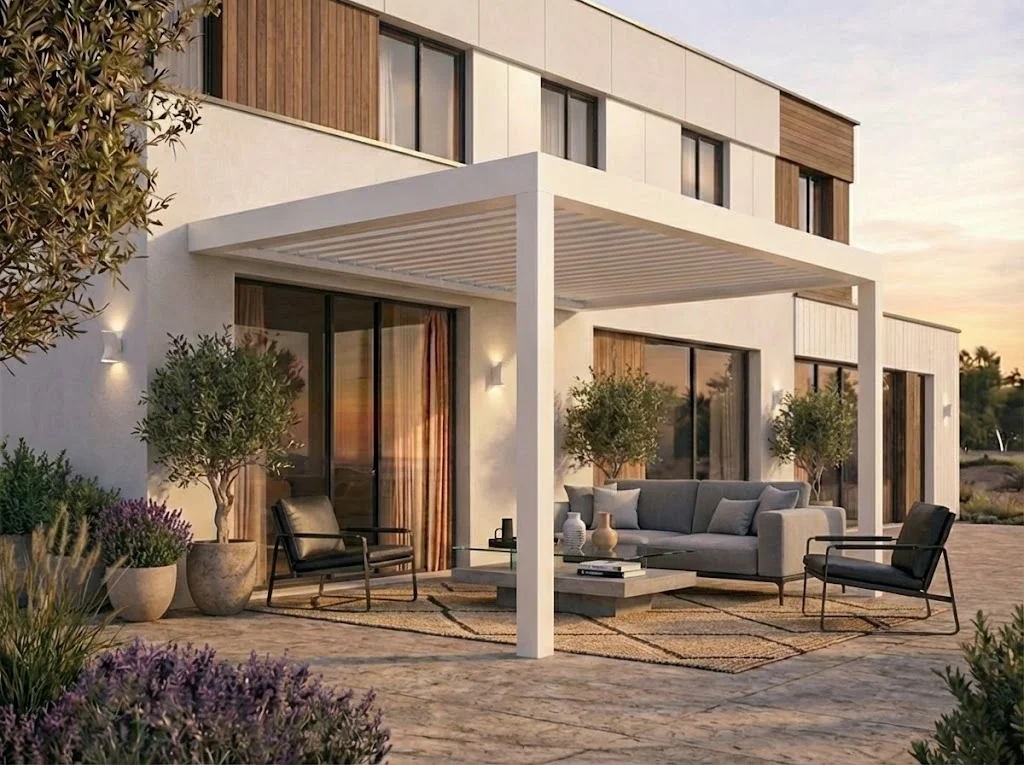 PergoMaxx Motion zidna montaža bijela s 2 stupa